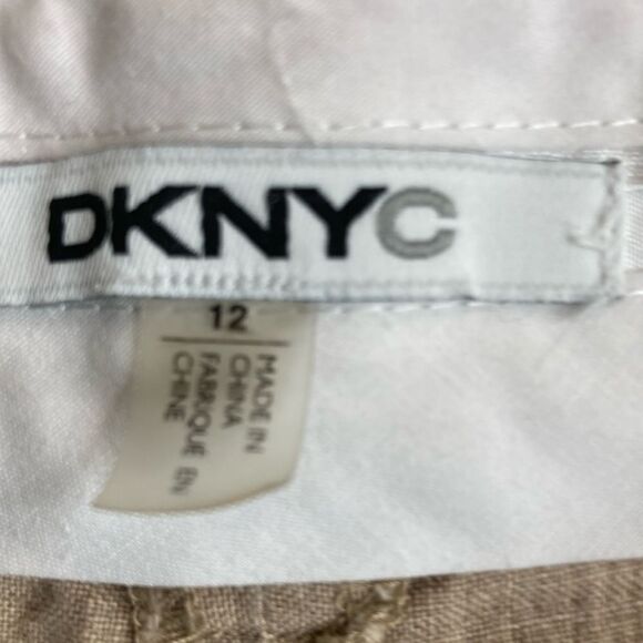 DKNYC 12 LINEN Preppy Roll up Pleated Cuffed SHORTS - Picture 3 of 8